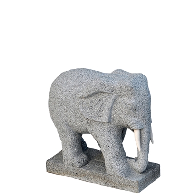 Elefant Höhe 50 cm, Granit hellgrau 